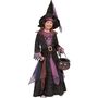 Hexen Kost�m Halloween Mitternacht Kleid mit Hexenhut Zauberin f�r Kinder 