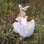 Hasen Kost�m Osterhase Flocke Kleid mit Haarreif f�r Kinder