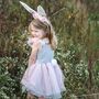 Hasen Kost�m Osterhase Flocke Kleid mit Haarreif f�r Kinder