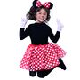 Maus Kost�m Set mit gepunktetem Rock Haarreif Nase & Handschuhen f�r Kinder