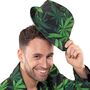 Hanf Hut Fedora Cannabis Gr�n Schwarz KW 59 cm f�r Erwachsene