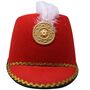 Nussknacker Hut Rote Uniform-M�tze mit wei�er Feder Majorette f�r Kinder