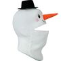 Schneemann M�tze Frosty mit Gesicht Winterm�tze Wei� f�r Kinder
