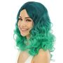 Fee Langhaar Locken-Per�cke T�rkis Gr�n frisierbar & hitzebest�ndig f�r Damen