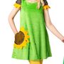 G�rtner Kost�m Sunny Sunflower Kleid Gr�ne Wiese f�r Damen