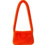 Pl�schtasche Orange mit Rei�verschluss Hippie Handtasche f�r Damen