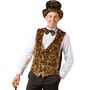 Weste mit Pailletten Gold Silvester Party-Outfit f�r Herren