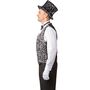 Weste mit Pailletten Silber Silvester Party-Outfit f�r Herren