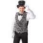 Weste mit Pailletten Silber Silvester Party-Outfit f�r Herren