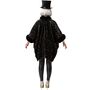 Extravaganter Poncho Schwarz mit Pailletten 20er Jahre Party f�r Damen