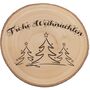 Baumscheibe 24 cm Frohe Weihnachten Tannenwald Tisch-Deko Geschenk