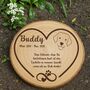 Personalisierte Baumscheibe 30 cm Gedenktafel an deinen Hund mit Gravur Andenken