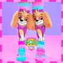 Paw Patrol Socken Lustige Socken Skye mit 3D-Ohren Hund f�r Kinder & Erwachsene