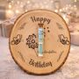 Baumscheibe 24 cm Happy Birthday Wunscherf�ller Geldgeschenk