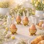Eierbecher-Set 4 St�ck Hase Gold aus Metall Osterhase gedeckter Tisch Ostern