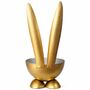 Eierbecher-Set 6 St�ck Hase Gold aus Metall Osterhase gedeckter Tisch Ostern