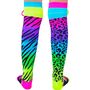 Lustige Socken Neon-Safari 80 & 90er Style Bunt f�r Kinder & Erwachsene