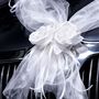 Autoschmuck Deko 2 Girlanden mit Bl�ten Wei� 180 cm Motorhaube Hochzeitsauto