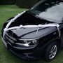 Autoschmuck Deko 2 Girlanden mit Bl�ten Wei� 180 cm Motorhaube Hochzeitsauto