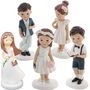 Kommunion Tortenfigur Junge mit Bibel 15,5 cm - Kommunionskuchen Deko Wei� Blau