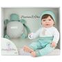 Puppe Mila 42 cm beweglich mit Soft-Body, Schnuller & Schildkr�ten-Rucksack
