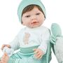 Puppe Mila 42 cm beweglich mit Soft-Body, Schnuller & Schildkr�ten-Rucksack