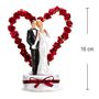 Figur Hochzeitspaar Herz Rot 16 cm Tortenaufsatz Tisch-Deko Party-Zubeh�r