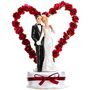 Figur Hochzeitspaar Herz Rot 16 cm Tortenaufsatz Tisch-Deko Party-Zubeh�r