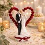 Figur Hochzeitspaar Herz Rot 16 cm Tortenaufsatz Tisch-Deko Party-Zubeh�r