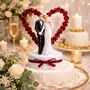 Figur Hochzeitspaar Herz Rot 16 cm Tortenaufsatz Tisch-Deko Party-Zubeh�r