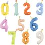 Folienballon Zahlen 0-9 Pastell niedliche Geburtstags-Deko f�r Kinder