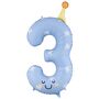 Folienballon Zahlen 0-9 Pastell niedliche Geburtstags-Deko f�r Kinder