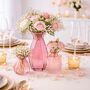 Rosa Glasvasen Set 3er Tischdeko 2 Mini & 1 gro�e Vase Hochzeit & Geburtstag