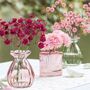 Mini Glasvasen-Set 3er Rosa gr�n Klar Tisch-Deko Hochzeit Geburtstag