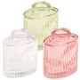 Mini Glasvasen-Set 3er Rosa gr�n Klar Tisch-Deko Hochzeit Geburtstag