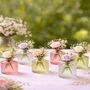 Mini Glasvasen-Set 6er Rosa Gr�n Klar Tisch-Deko Hochzeit Geburtstag