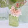 Mini Glasvasen-Set 6er Rosa Gr�n Klar Tisch-Deko Hochzeit Geburtstag