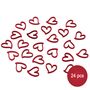 24 Holzherzen Rot 2 cm Streudeko Tischdeko Hochzeit Geburtstag Basteln