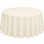 Runde Tischdecke Satin Elfenbein 300 cm elegante Tischdeko Hochzeit Geburtstag