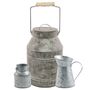 Deko Milchkannen 3er-Set Vintage Tisch-Deko Vase Hochzeit & Geburtstag