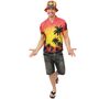 Hawaiihemd f�r Damen & Herren Rot Gelb Palmen Sommer Party Hemd