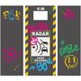 Blitzer Kost�m Erwachsene Radar Kontrolle im Graffiti-Look JGA Fasching