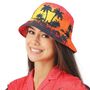 Fischerhut Hawaii Tropical Palmen Sunset Bucket Hat Festival f�r Erwachsene