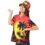 Hawaiihemd mit Fischerhut Palmen Sunset f�r Damen & Herren