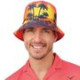 Hawaiihemd mit Fischerhut Palmen Sunset f�r Damen & Herren