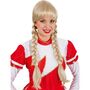 Per�cke mit geflochtenen Z�pfen 60 cm Mittelblond Garde Oktoberfest f�r Damen