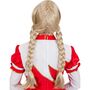 Per�cke mit geflochtenen Z�pfen 60 cm Mittelblond Garde Oktoberfest f�r Damen