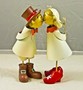 K�ssendes Brautpaar aus Metall 16 cm Hochzeit Tisch-Deko Braut & Br�utigam