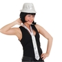 Party-Hut mit Pailletten Disco Silber KW 58 cm f�r Erwachsene
