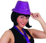 Party-Hut mit Pailletten Disco Lila KW 58 cm f�r Erwachsene 